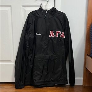 Charles River Apparel Black Utility Jacket with Red Accents